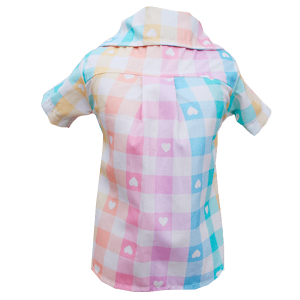 Camisa Xadrez Coração Colorido