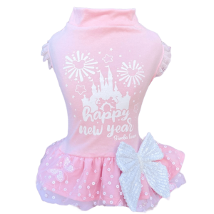 Vestido Ano Novo Rosa Bebê