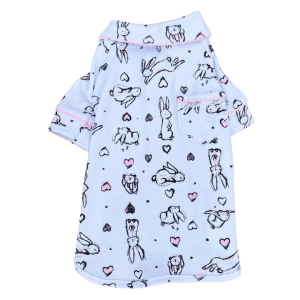 Pijama 2 Patas Coelho Branco Coração