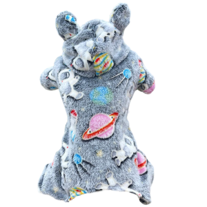 Pijama Fleece Astronauta Cinza Brilha no Escuro