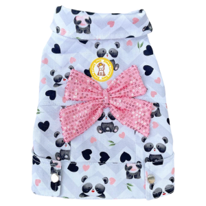 Jaqueta Cropped Panda Coração Fem
