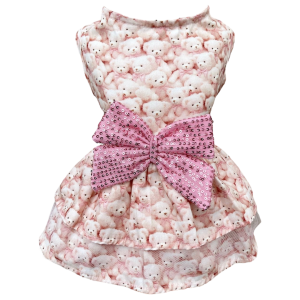 Vestido Ursinhos Juntos Rosa