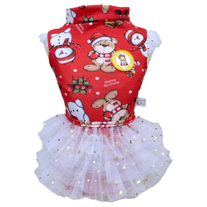Regata com Tule Natal Vermelho