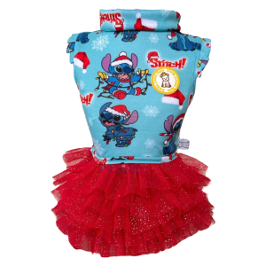 Regata com Tule Stitch Noel Azul