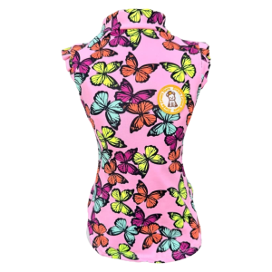 Regata UV Borboletas Coloridas Rosa Fem