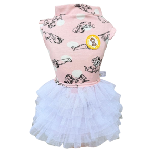 Regata com Tule Dálmatas Rosa