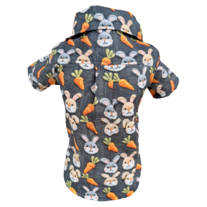 Camisa Coelhinho Bordado Cinza
