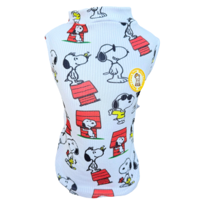Regata Canelada Snoopy Branco Masc