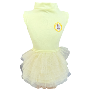 Regata com Tule Amarelo Bebê